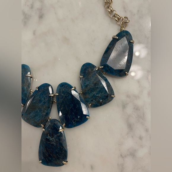 Kendra Scott Harlow Aqua 14K gold Necklace - Picture 9 of 10